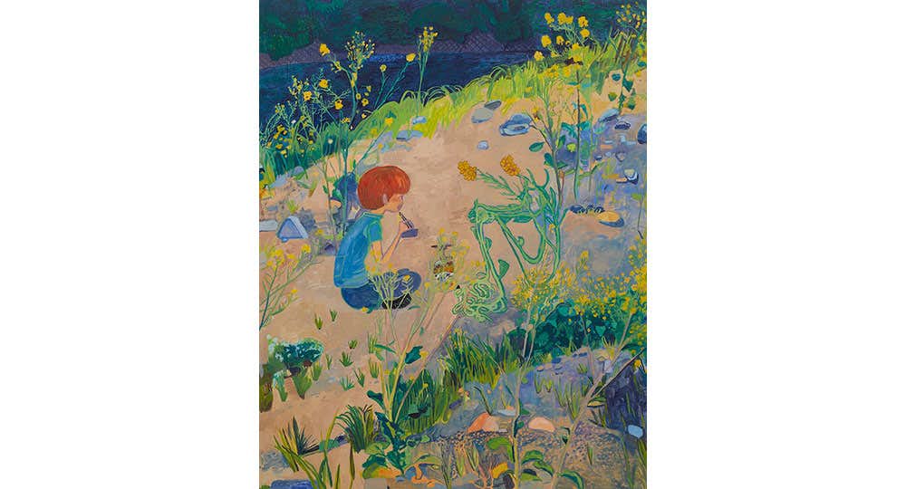 「思いきり咲いてみる」原画 本物 一点物 絵画 yoko 思いきり咲いてみる」原画 本物 一点物 絵画 yoko