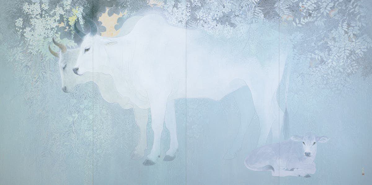 秋野不矩、ティレム人の住居跡、希少画集画、新品額装付、eda 送料無料 こ 外見は普通のお婆ちゃん 自分の追求する絵に命を燃やした日本