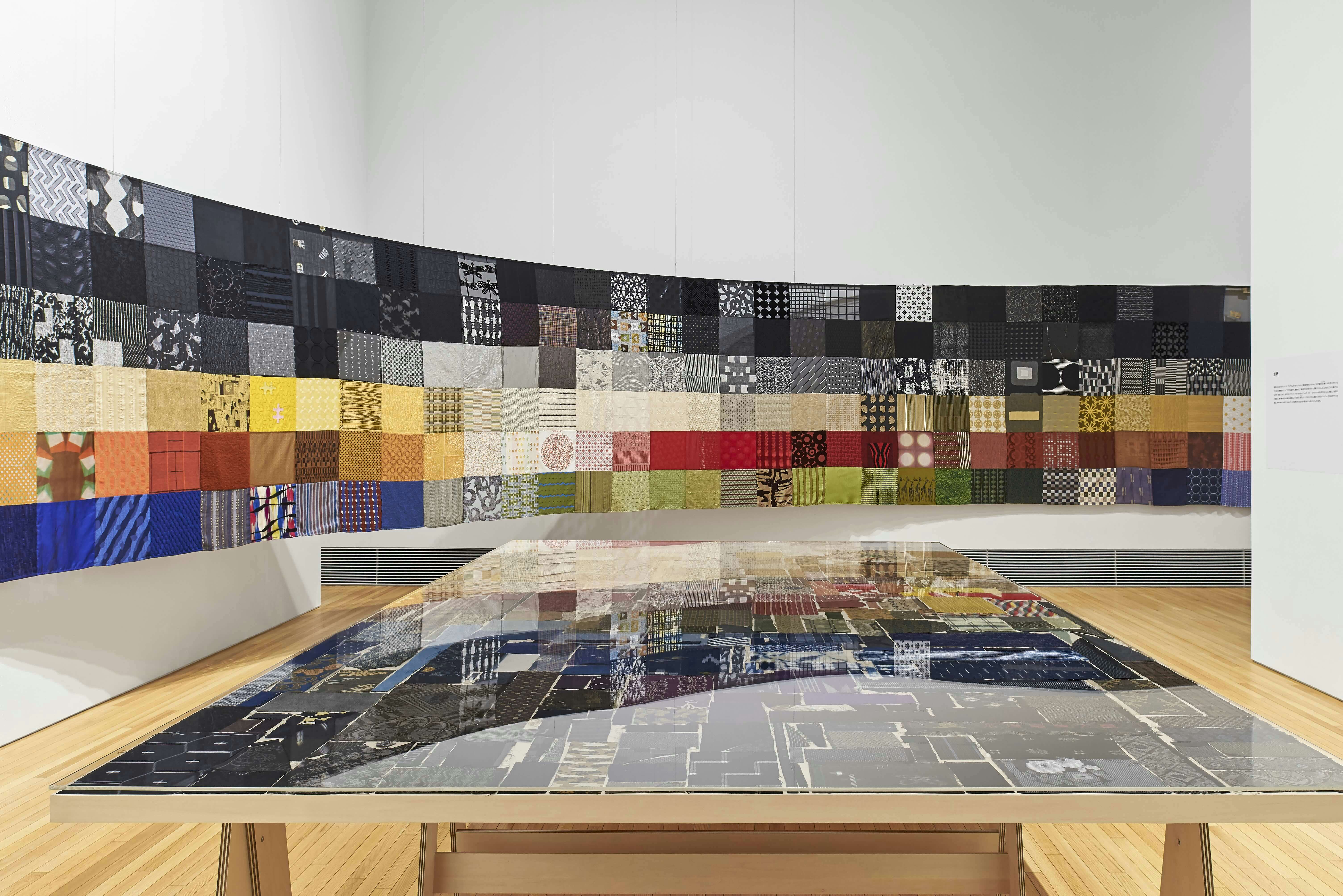 NUNO 布 須藤玲子 ストール NUNOWORKS 六本木 MOMA Nuno Row Of Trees ウールスカーフ(Nuno Row Of Trees ウール