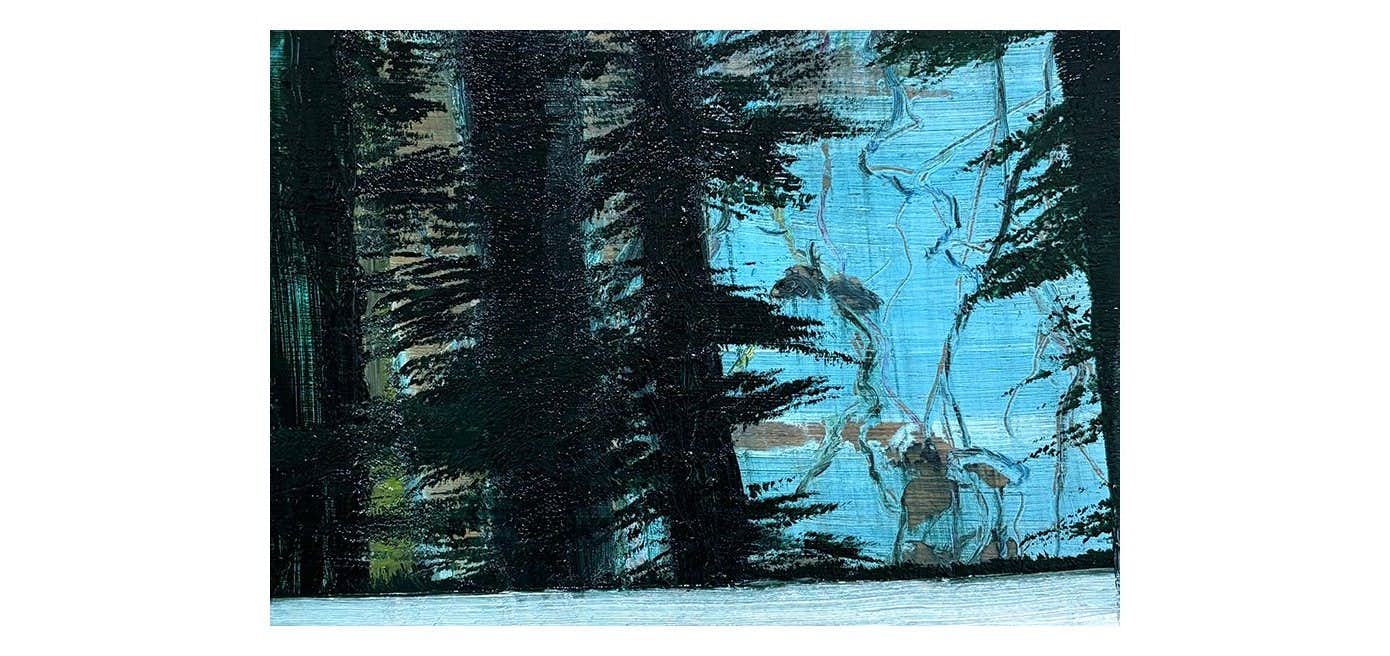 ○水面に委ねて… 絵画原画 岩崎奏波、鈴木初音、福原優太「水面を覗く」（下北沢アーツ）｜美術手帖