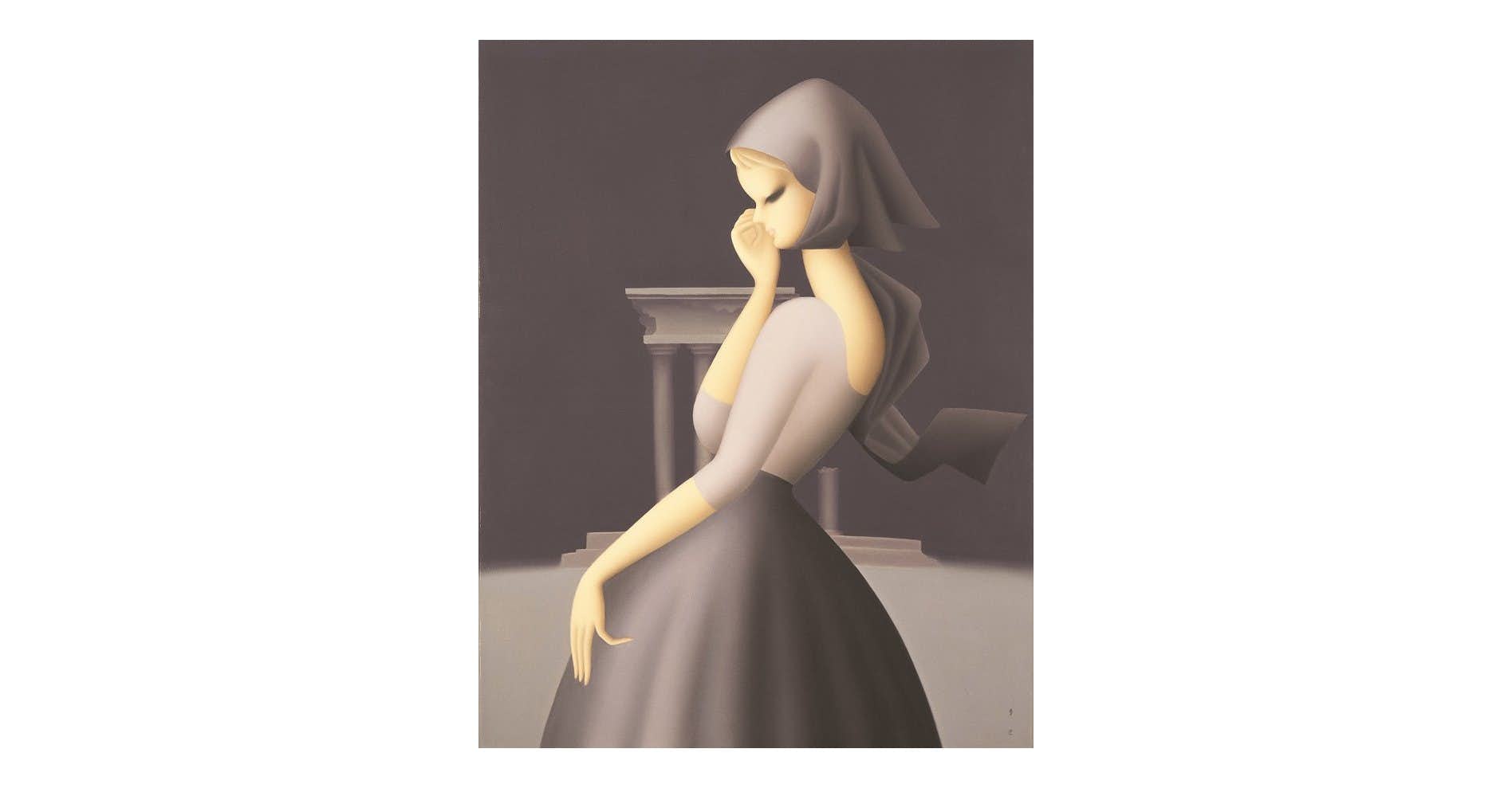 東郷青児　【美しき乙女の歌】　lithograph 東郷青児「東郷青児美術館開館記念 東郷青児リトグラフィー集