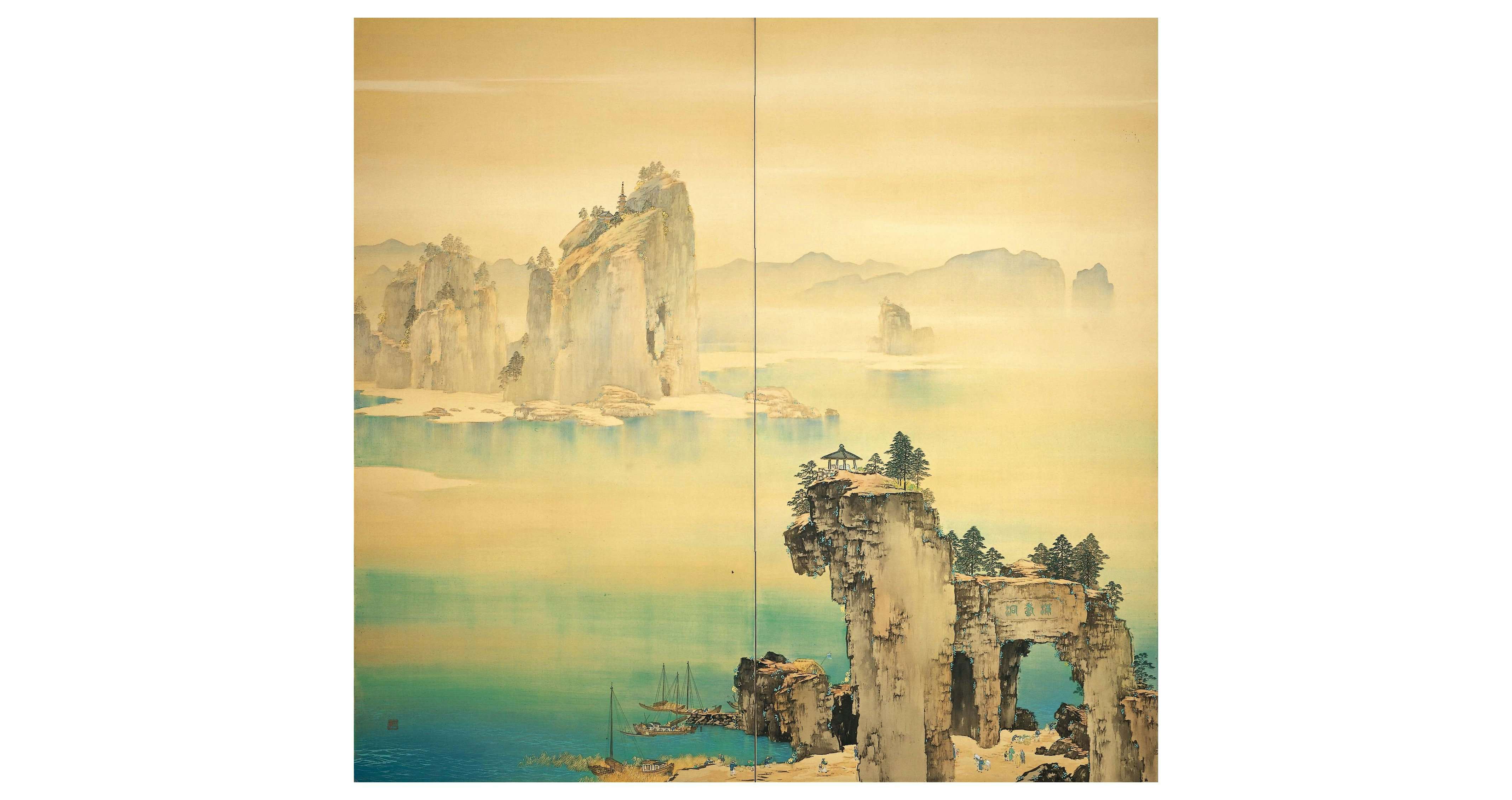 真作/絵画予約会の創始者/中川蘆月/打ち出の小槌/布袋屋掛軸HH-922
