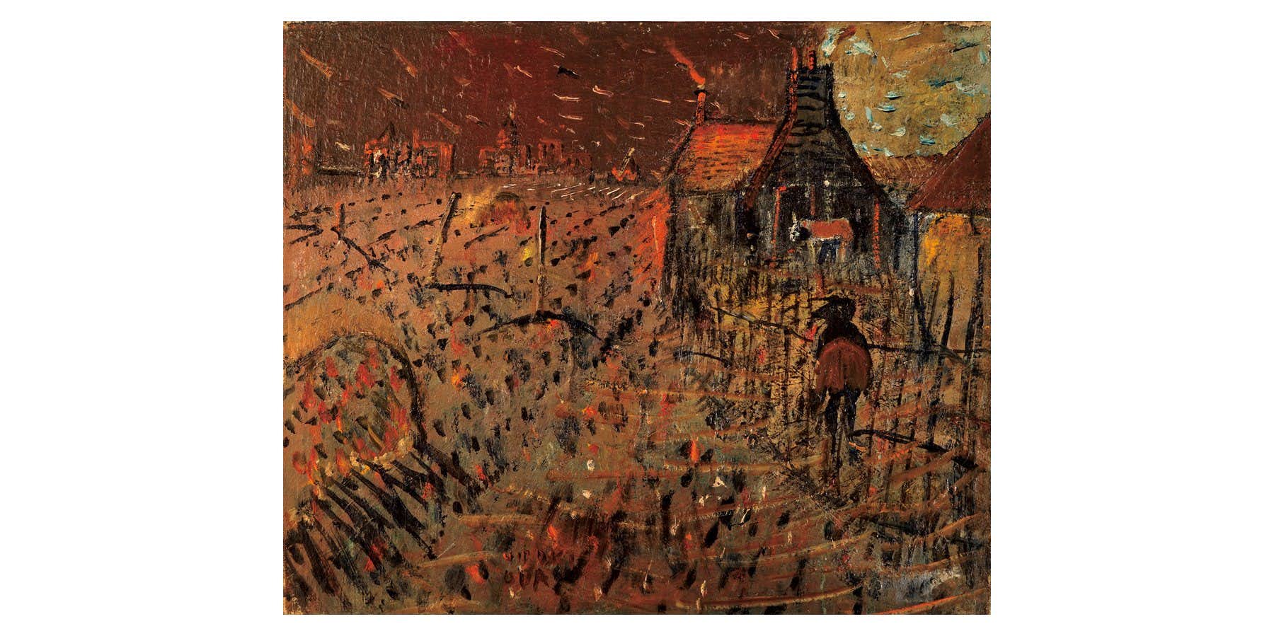 織田廣喜「チュイルリー庭園」３Ｆ　額縁41×46￼絵22×27cm日本芸術院会員 Hiroki Oda The Golden Age 織田廣喜の天凛」 （丘の上APT