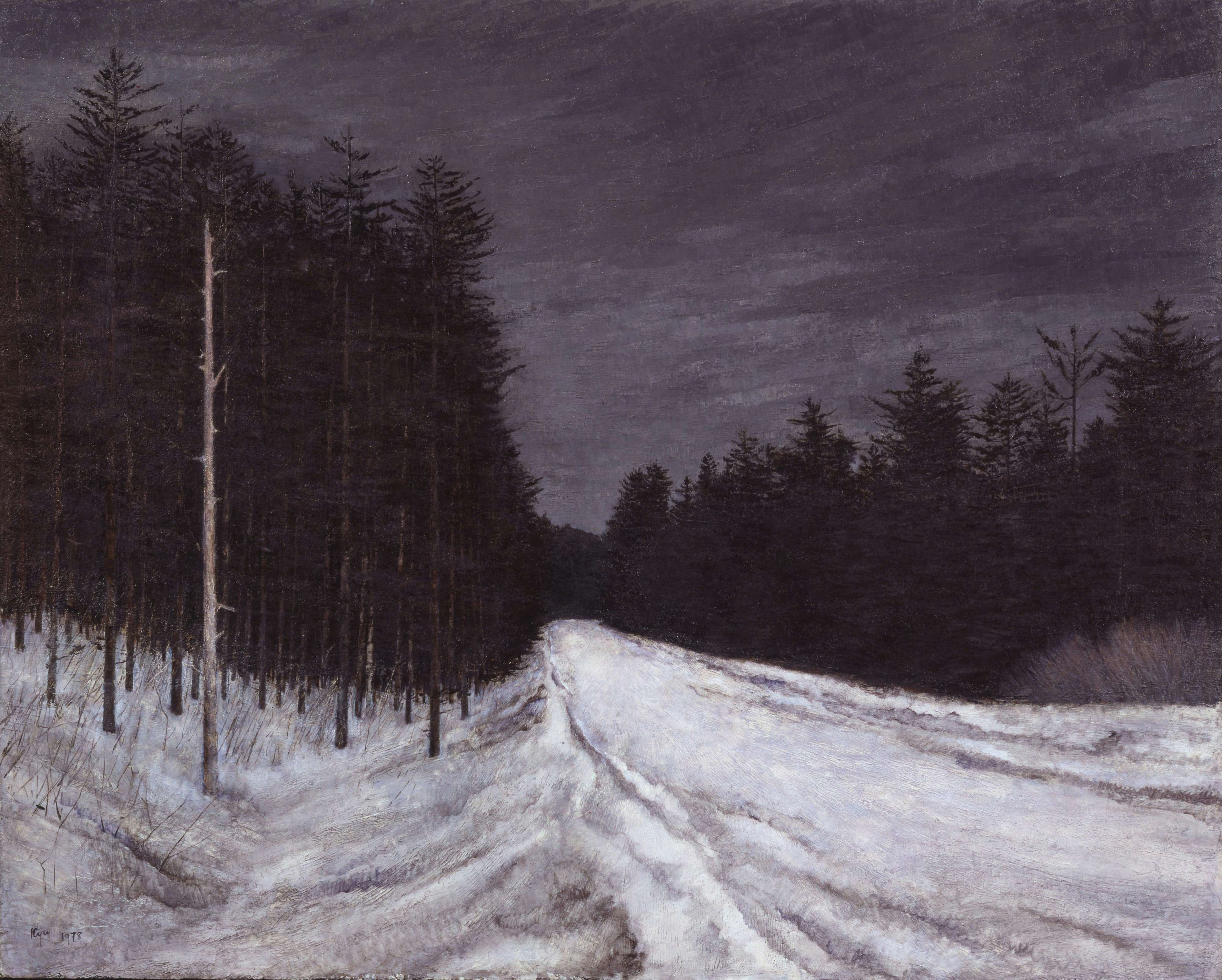 相原求一朗 山岳風景 木炭画 1980年 山に向かいて ― 相原求一朗の風景 ― （3） - てつりう美術随想録