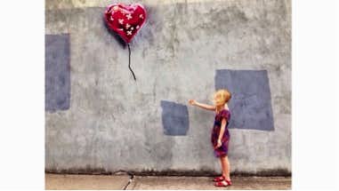 ブロッターアート 「風船を持つ少女」バンクシー作品 コレクションに ブロッターアート 「風船を持つ少女」バンクシー作品 コレクションに