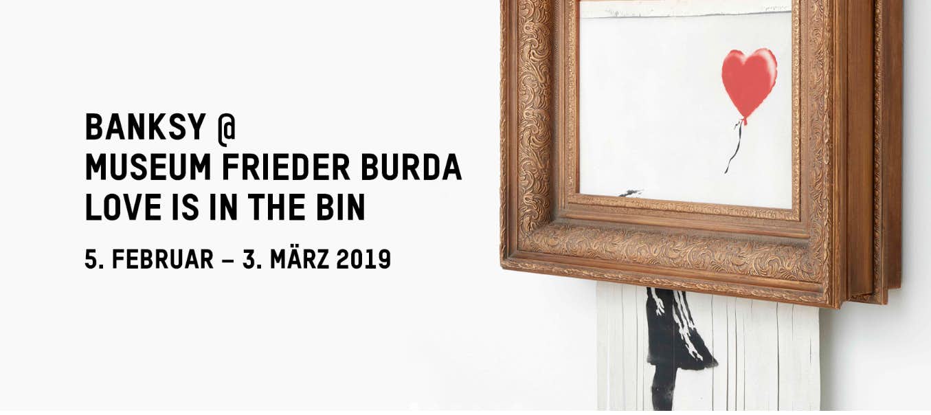 バンクシーのシュレッダー作品《愛はごみ箱の中に》がドイツの美術館で