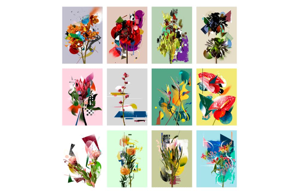 GOO CHOKI PARが #StayHome のために作品を発表。12種類の花