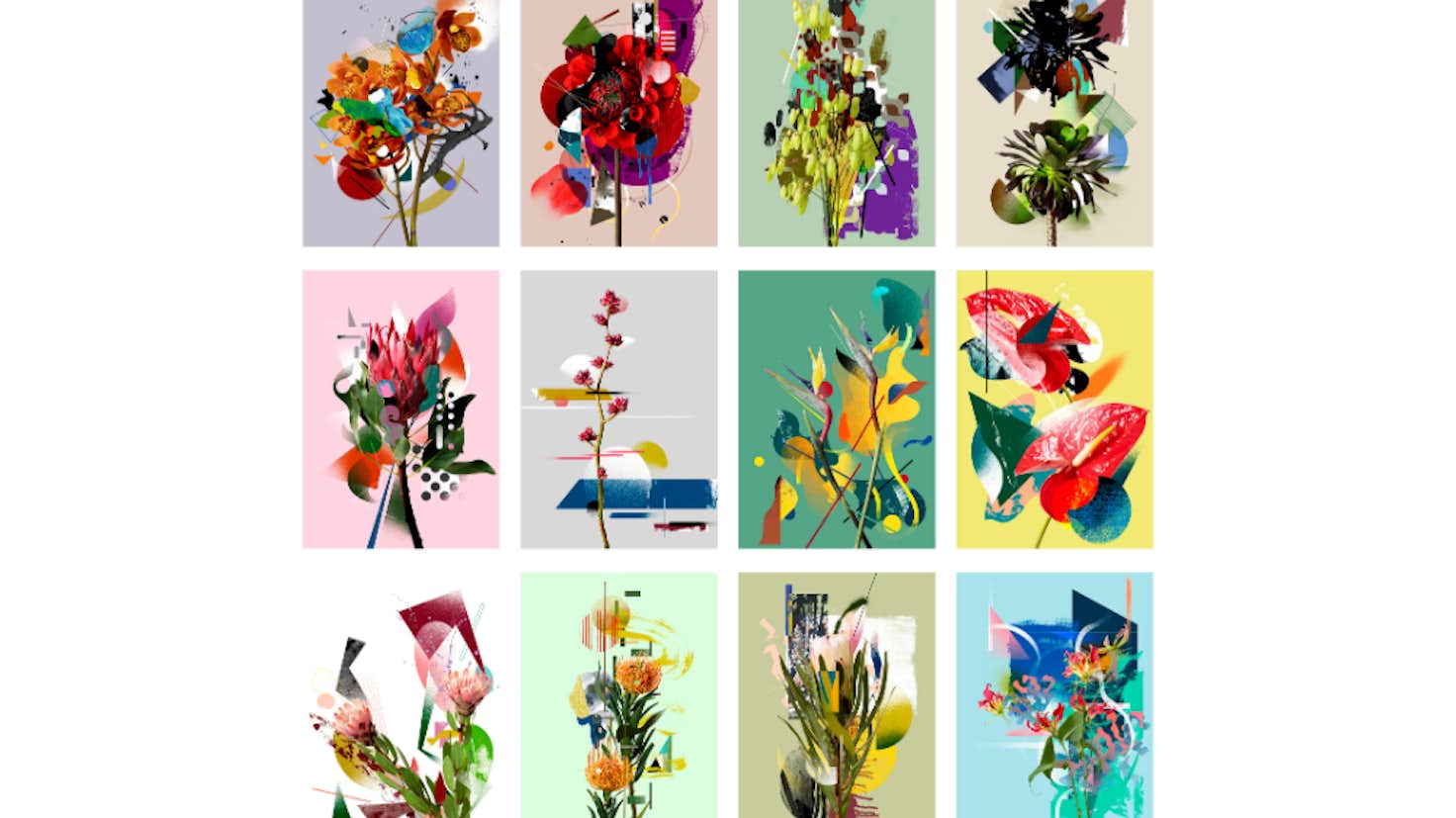 Goo Choki Parが Stayhome のために作品を発表 12種類の花のアートワークを無料公開 美術手帖