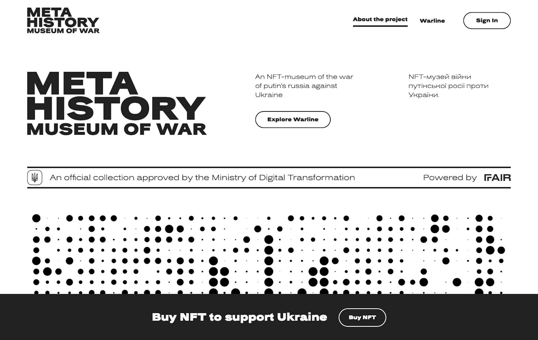 ウクライナ戦争をブロックチェーンで記録。NFT博物館「META HISTORY: Museum of War」がオープン