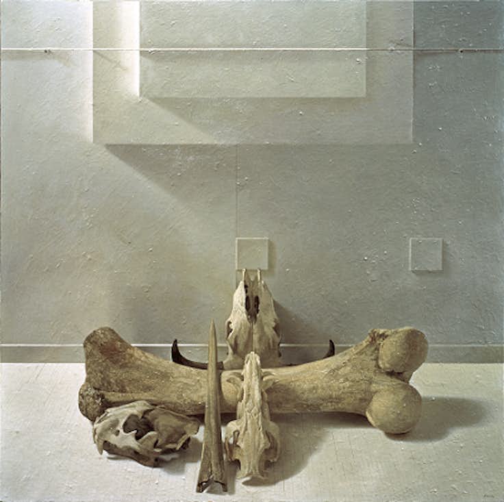 巨匠 野田弘志『道』油彩 カンヴァス M6 1974年作 原画 真作保証 1点物