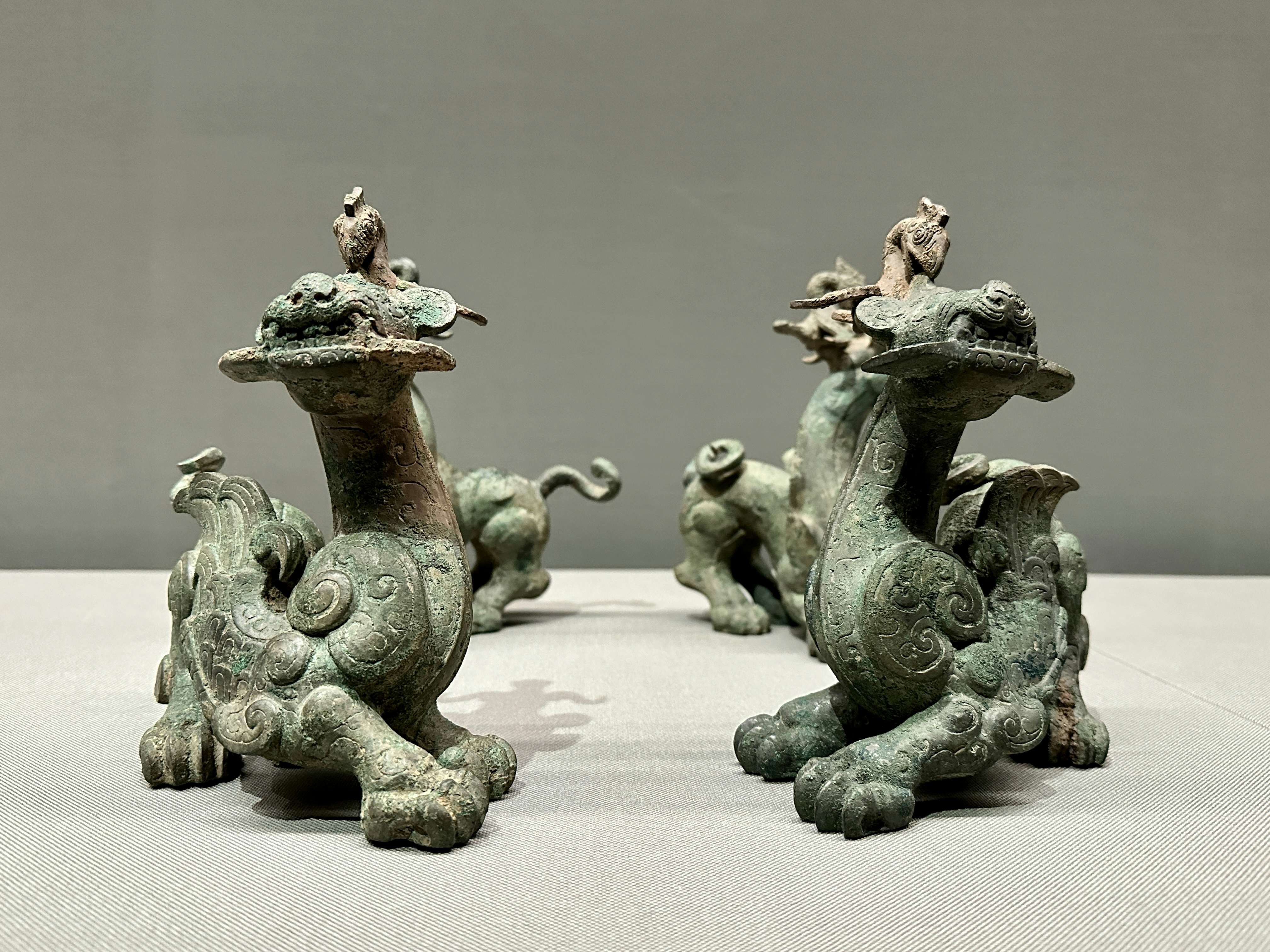中国美術 青銅器 古青銅器 犀形鳳鳥饕餮文牛樽 極細工 古賞物 祭礼器 