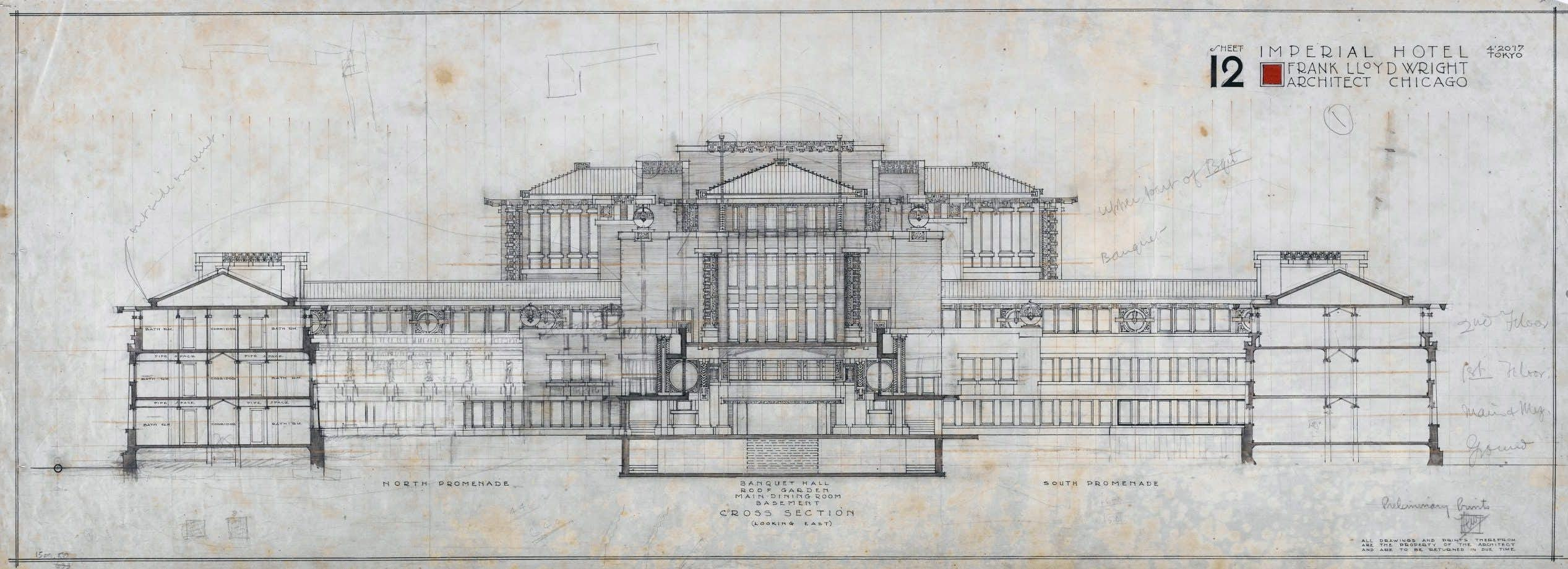 帝国ホテル二代目本館の100周年を記念。「フランク・ロイド・ライト 世界を結ぶ建築」展が豊田市美術館で開催へ｜美術手帖