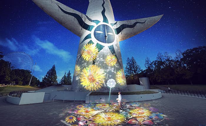 太陽の塔に村松亮太郎のアートオブジェを設置。12月の週末夜間を中心に 