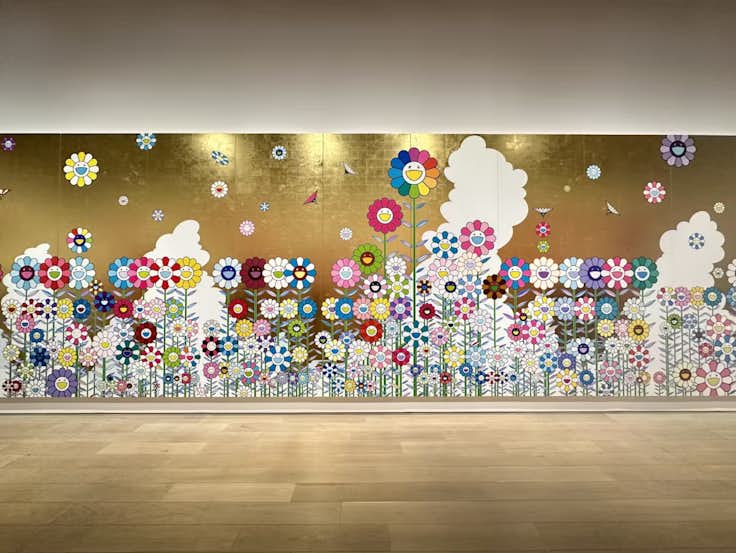 新品　村上隆　もののけ京都　美術館　アクリルブロック　金色の空の夏のお花畑 新品未開封 村上隆もののけ京都展 金色の空の夏のお花畑 集印帖