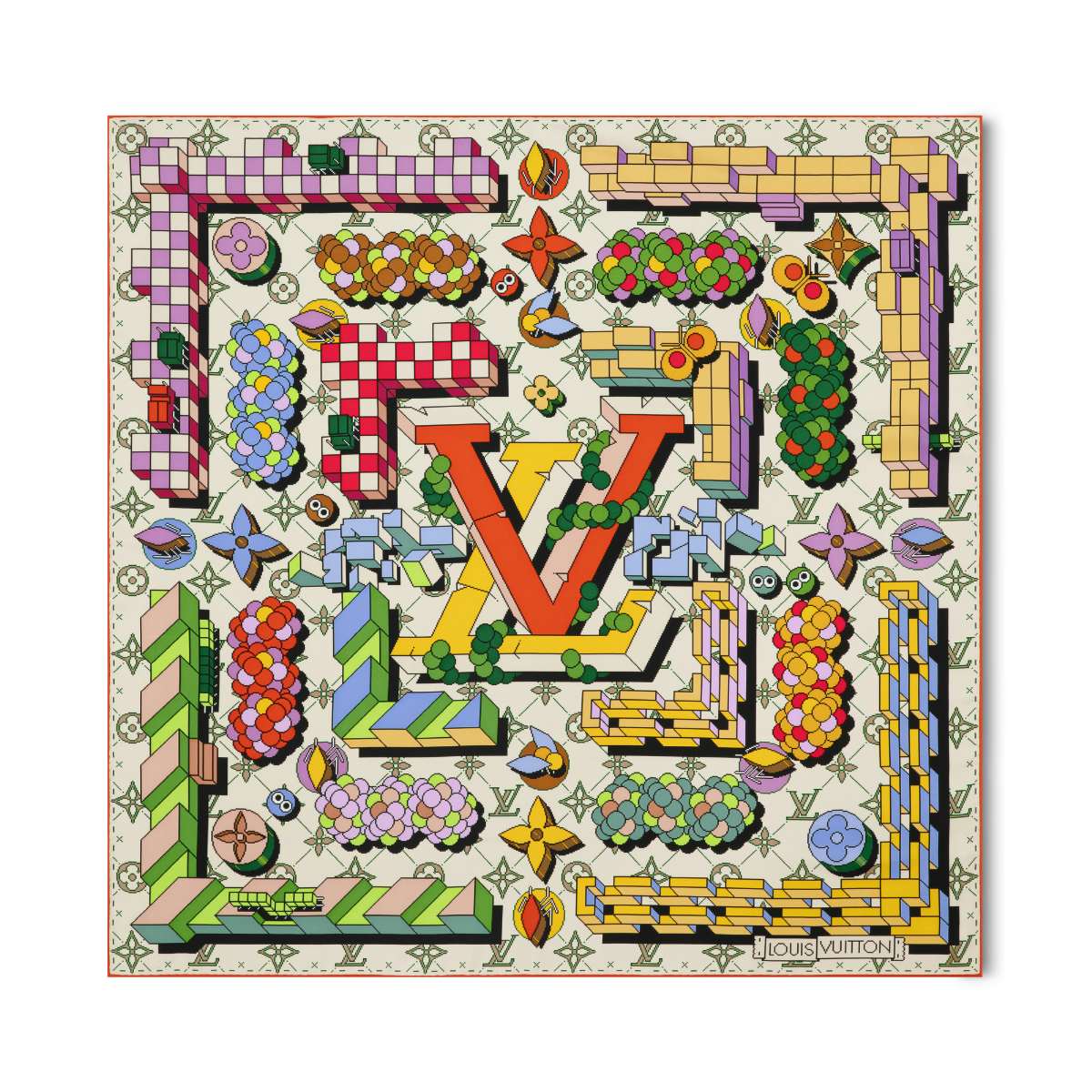 ルイ・ヴィトンが5人のアーティストとコラボ。新作コレクション「LV Art Silk Squares LV アート・シルク スクエア」発表｜美術手帖