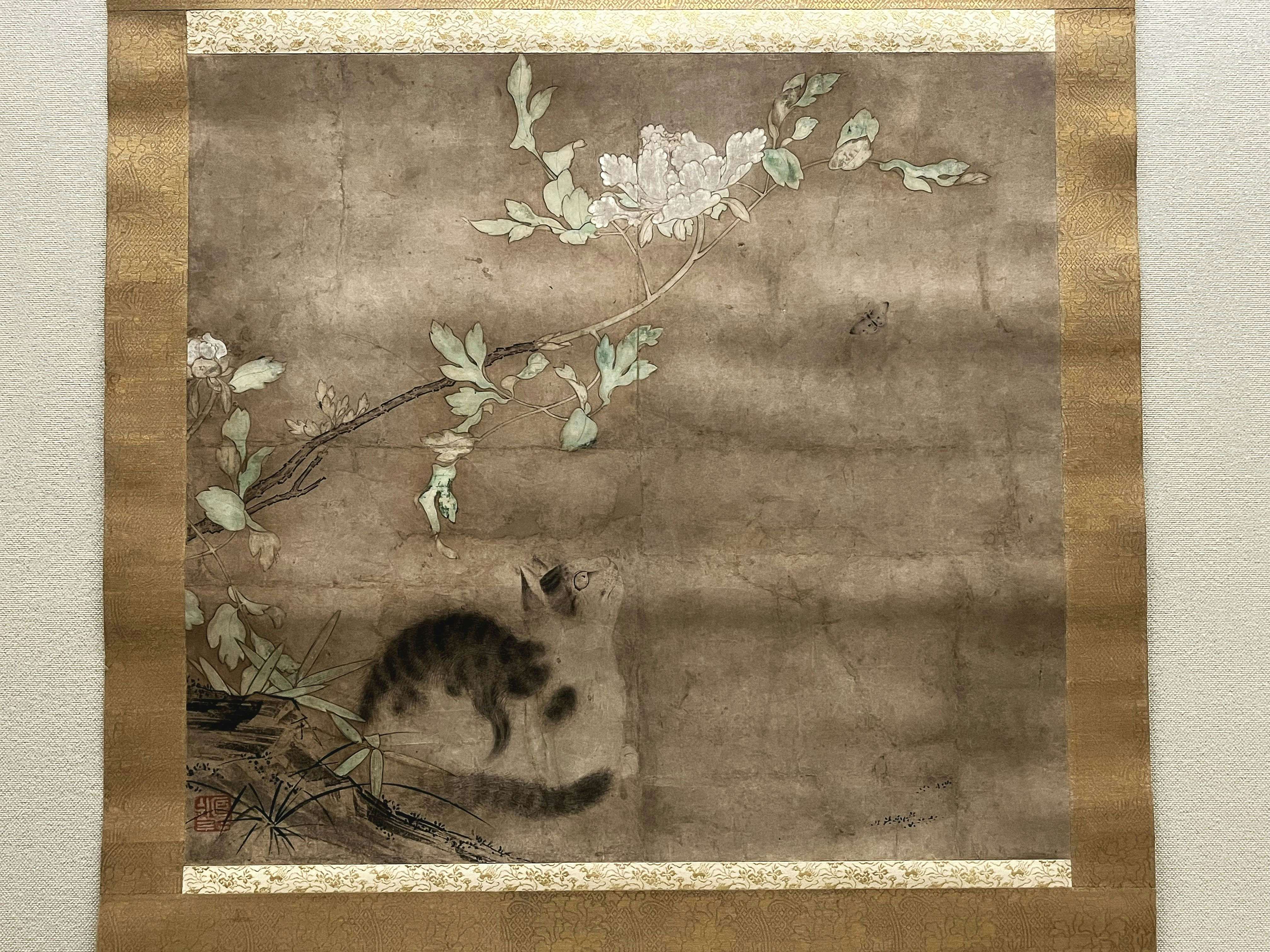 中国　絵画　花鳥図　肉筆　マクリ　弘仁 花鳥図巻 文化遺産オンライン