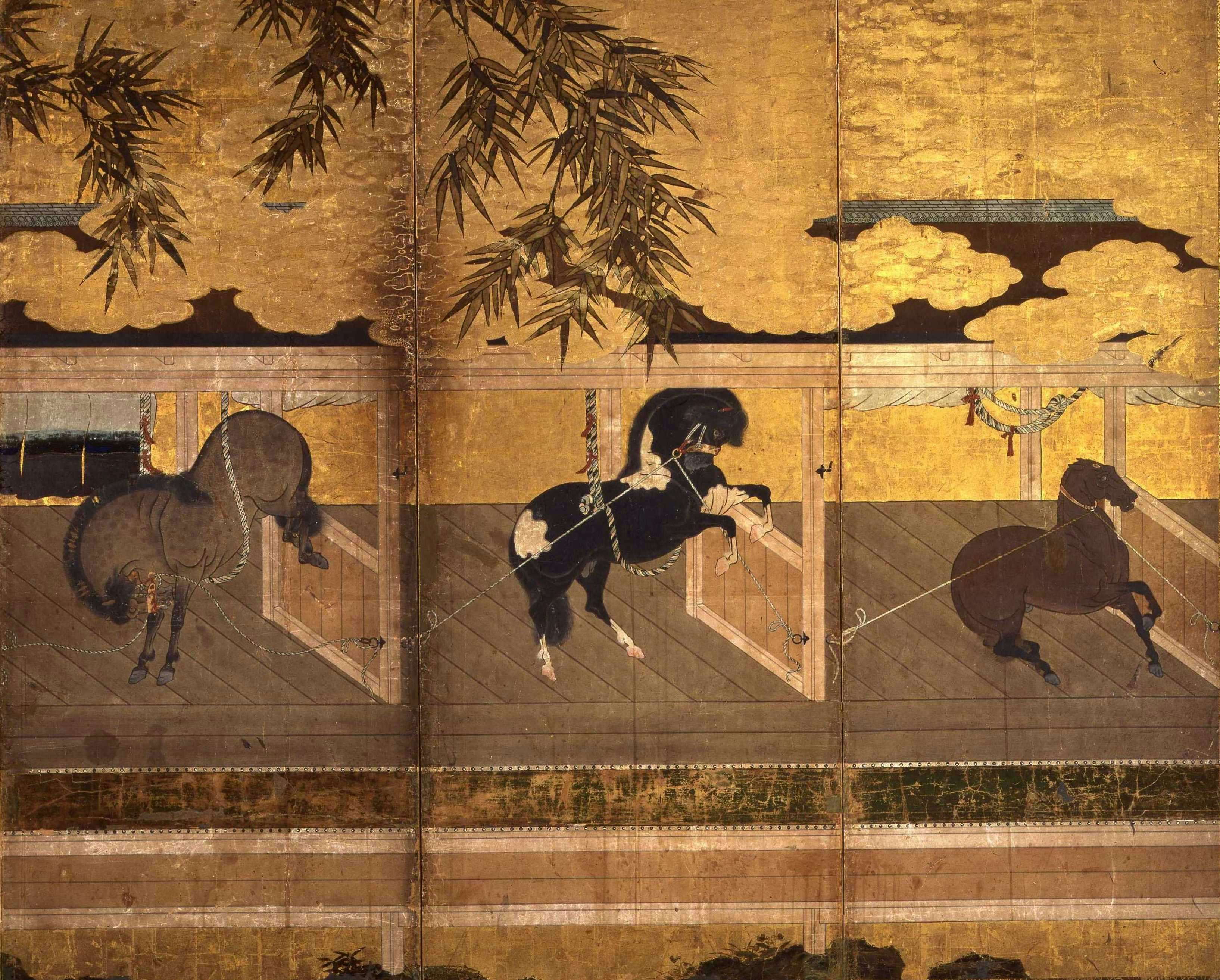 山口晃が新作《厩圖 2016》を初公開。「馬の美術150選」が馬の博物館で 